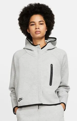 Nike Sportswear Gray Tech Fleece Cape Size Medium thumbnail 1