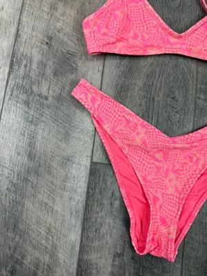 Aerie Pink Print Bikini Set thumbnail 3