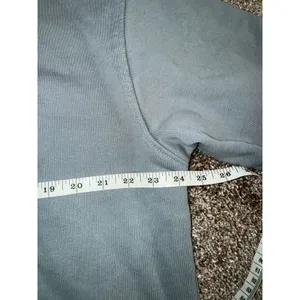 YoungLA Sweatshirt Women Large Blue Gray Good Distressed Raw Neck‎ 525 MMXIV thumbnail 3