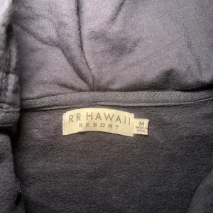 RR Hawaii Resort Navy Blue Cropped Zip Up Hoodie Hawaii Aloha State Womens M thumbnail 2