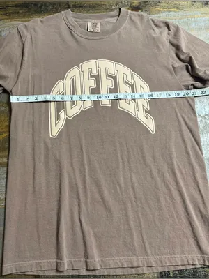 Comfort Colors Women's Short Sleeve Tee with COFFEE Graphic in Brown thumbnail 5