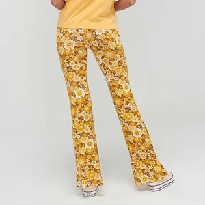 Ghanda Rosa Flares Brown Sadie Floral Bell Bottom Pants thumbnail 3