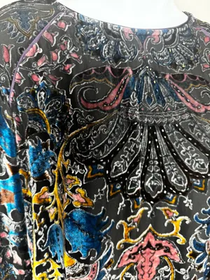 Hale Bob Silk Odile Medallion Silk/Rayon Velvet Burnout Dress thumbnail 14