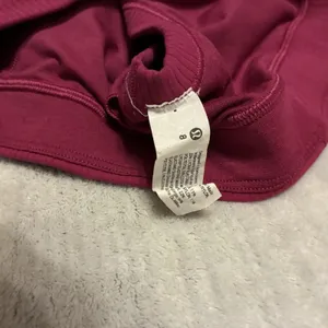 Lululemon Ribbed Nulu High-Neck Yoga Bra Light Support, B/C Cup size 8 Red Pink thumbnail 6