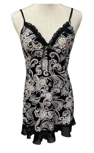 Vintage Y2K Paisley & Floral Cami Sleepwear/Slip Dress Size Small thumbnail 1