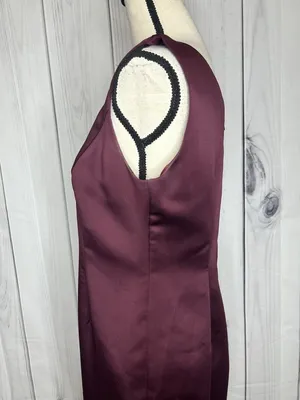 Karen Miller Purple Dress Suit Set Sz 8 Sheer Embroidered Jacket Sheath Dress thumbnail 13