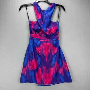 NWT Majorelle Hepburn Halter Mini Dress S Tie Dye Festival Fairy Boho Colorful thumbnail 3