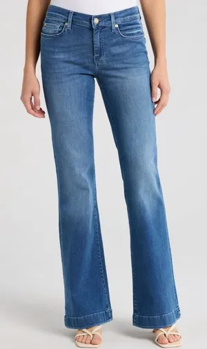 NWT 7 For All Mankind Dojo Tonal Wide Leg Jeans thumbnail 1