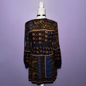 Altar’d State Bohemian Long Sleeve Floral Print Mini Dress thumbnail 12