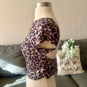 Backless Leopard Top Purple thumbnail 2