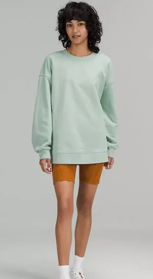 Lululemon Perfectly Oversized Crew Color in SVBL size in 8 NWT thumbnail 2