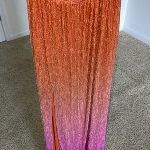 Dress the‎ Population Meredith Metallic Ombré Cutout Plissé Gown thumbnail 6