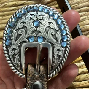 Ariat 2008 limited edition buckle. Handcrafted full grain leather. thumbnail 2