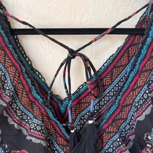 Anthropologie Deep V leopard butterfly mini dress size M thumbnail 4