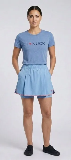 Tuckernuck Logo American Apparel Tri-Blend Tee in Blue Small Womens New Tshirt thumbnail 1