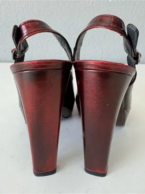 Stuart Weitzman Y2K Red Pumps Sandals Platform Extra High Heels Women’s Size 6 M thumbnail 7