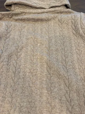 J. Crew Beige Quilted Turtleneck Sweater Size Small - C68-061 thumbnail 8