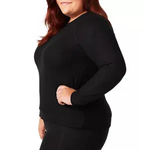 Beyond Yoga Plus Raglan Sleeve Bopo Pullover in Black, NWT, Size 1X thumbnail 2