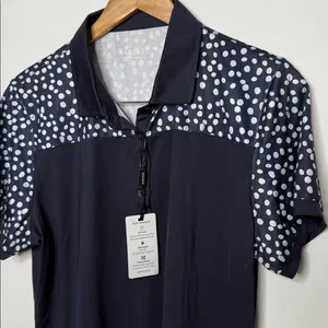 NWT MAELREG quarter button down polo golf stretchy UPF 30+ top sz XL thumbnail 2