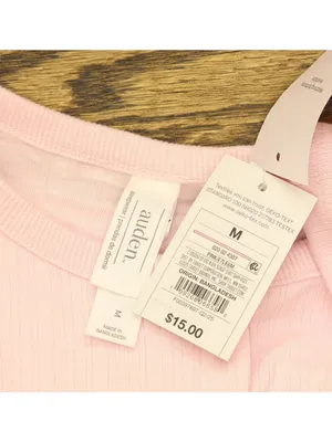 NWT Auden Variegated Ribbed Button Down Pajama Cardigan 94629500 Pink M thumbnail 4