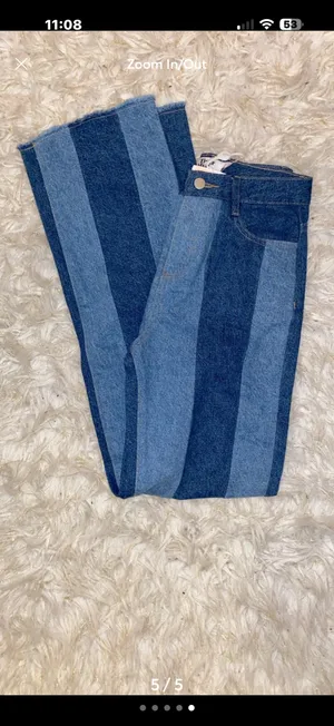 Tigerlily Tiger Mist Two tone Straight Leg Jeans - small thumbnail 5