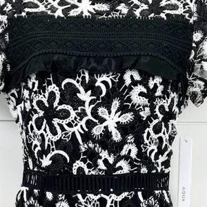 AQUA Floral Lace Sheath Dress Women XS Ruffle Cocktail Elegant Chic‎ Feminine thumbnail 3
