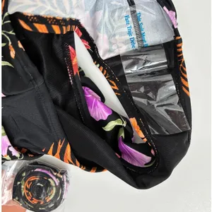 Shade & Shore‎ Womens Floral One Piece Swimsuit Black Multi Keyhole Ruched S 4-6 thumbnail 10