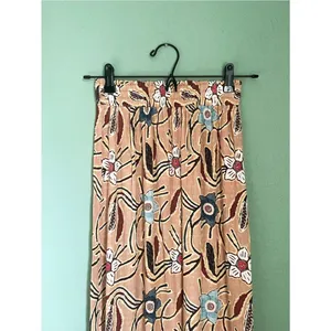 Christian Siriano New York Midi Tiered Smocked Skirt Size XS Boho Festival Tan thumbnail 5