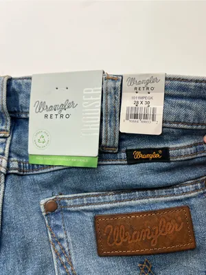Wrangler Retro Trouser Womens Size 28 x 30 Blue Denim Jean Western 1011MPEGK NEW thumbnail 7