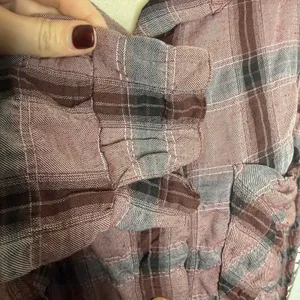 CUTLOOSE Women's XL Plaid Long Sleeve Shirtdress Maroon Burgundy Y2K Grunge thumbnail 8