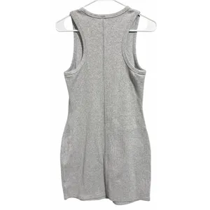 Aritzia TNA Quartz Ribbed Bodycon Mini Dress Heather Gray Women's‎ Size Large thumbnail 2
