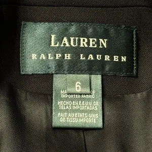 Lauren Ralph Lauren Womens Black Wool Blend Blazer Jacket Sz 6 Office Old Money thumbnail 6
