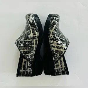 DANSKO Black and White Artistic Mules with Chunky Sole Size 36 (5.5) thumbnail 6
