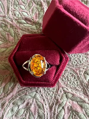 Women’s Gorgeous Stainless Steel Silver with Gemstone Design Size 9 thumbnail 2