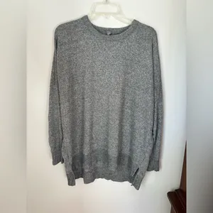 Aerie Gray Brushed Fleece Long Sleeve Top Size Smal thumbnail 8