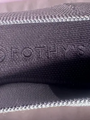 Rothy's Gray Pointed Toe Knit Ballet Flats with Blue Lining thumbnail 11