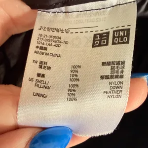 UNIQLO | Black Puffy Down Long Length Funnel Neck Jacket | Small thumbnail 7
