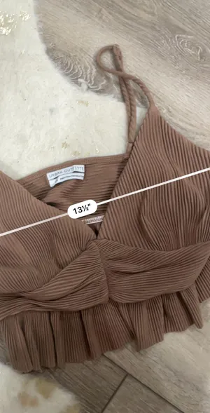 Urban Outfitters Brown Ribbed Cropped Tank thumbnail 3
