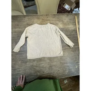 Pact Organic Cotton Cropped Beige 3/4 Sleeve Sweater Size Medium Sweater thumbnail 3