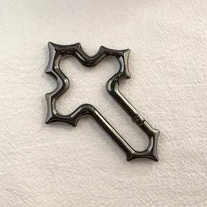 Car Keychain for Men Women Hollow Cross Design Carabiner Keychain Bag Charm thumbnail 2