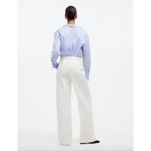 Madewell The Harlow Wide Leg Jean Airy Denim Baggy White High Waist US 33 NWT thumbnail 4