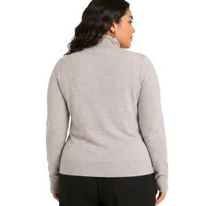 Free Assembly Womens Sweater Size L Heather Grey Ribbed Turtleneck Knit Classic thumbnail 7
