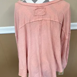 We The Free Coral Waffle Knit Top thumbnail 3