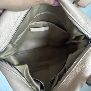 Lucky Brand Genuine Leather Bag With Silver Hardware Tan Beige thumbnail 7