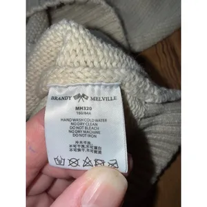 Brandy Melville Sweater Womens One Size Creak 100% Cotton Knit Crewneck classic‎ thumbnail 4