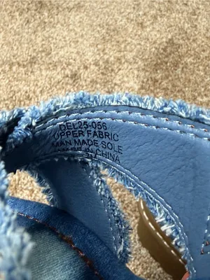 Delia's by Dolls Kill Star Worthy Cross Strap Slides 7 Denim Block Heel Sandals thumbnail 12
