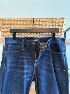 Express Mid-Rise Dark Wash Skinny Ankle Legging Jeans, 12 thumbnail 5