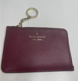 Kate Spade Cameron Medium L-Zip Card Holder Cherrywood key chain MSRP:$89 thumbnail 1