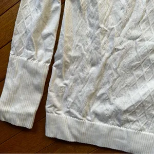 Lululemon Rest Less Textured Hooded Top White Womens thumbnail 6
