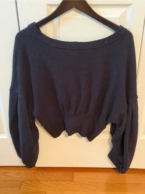 Free People Fall For You Twist Front Tee in Black thumbnail 3